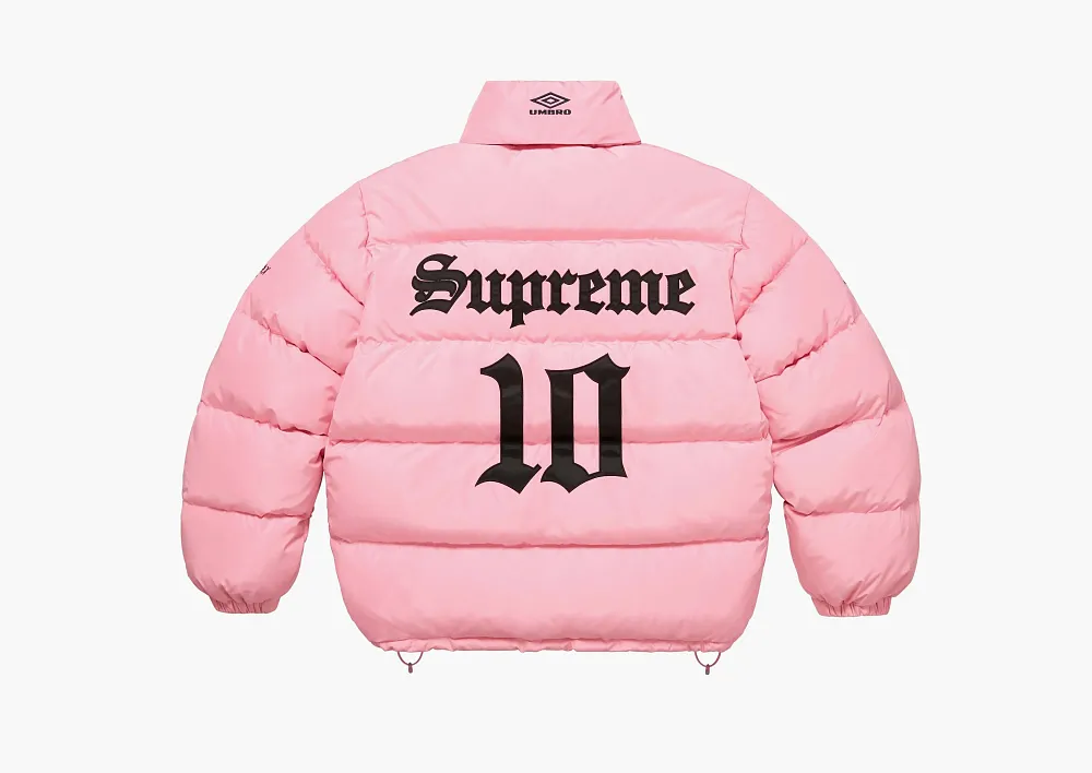 Supreme x Umbro Down Puffer Jacket Pink