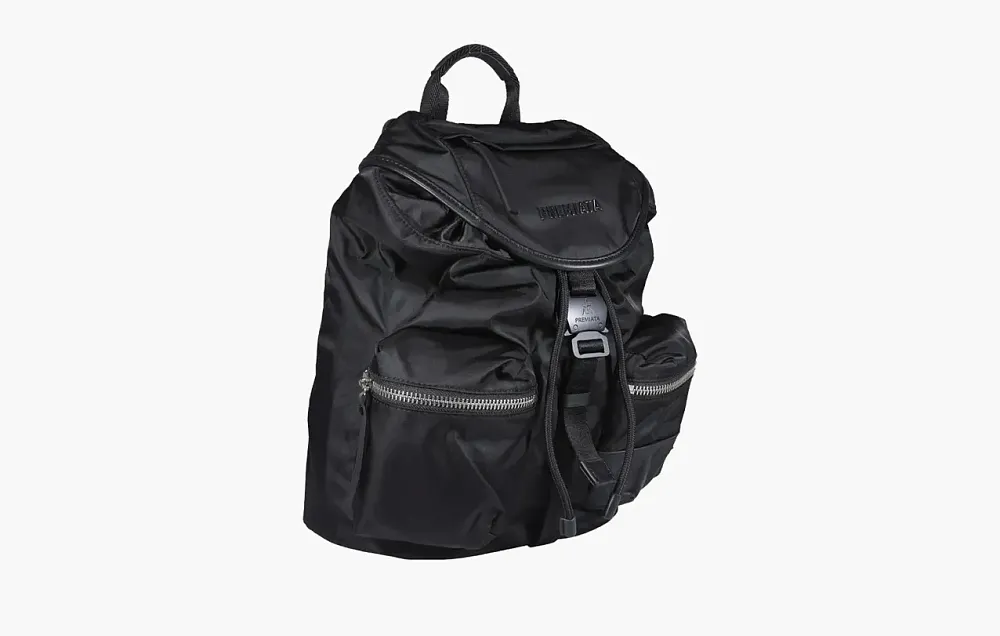 Premiata Casual Versatile Textile Backpack Black 