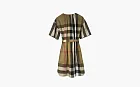Burberry Short Sleeved Dress Brown