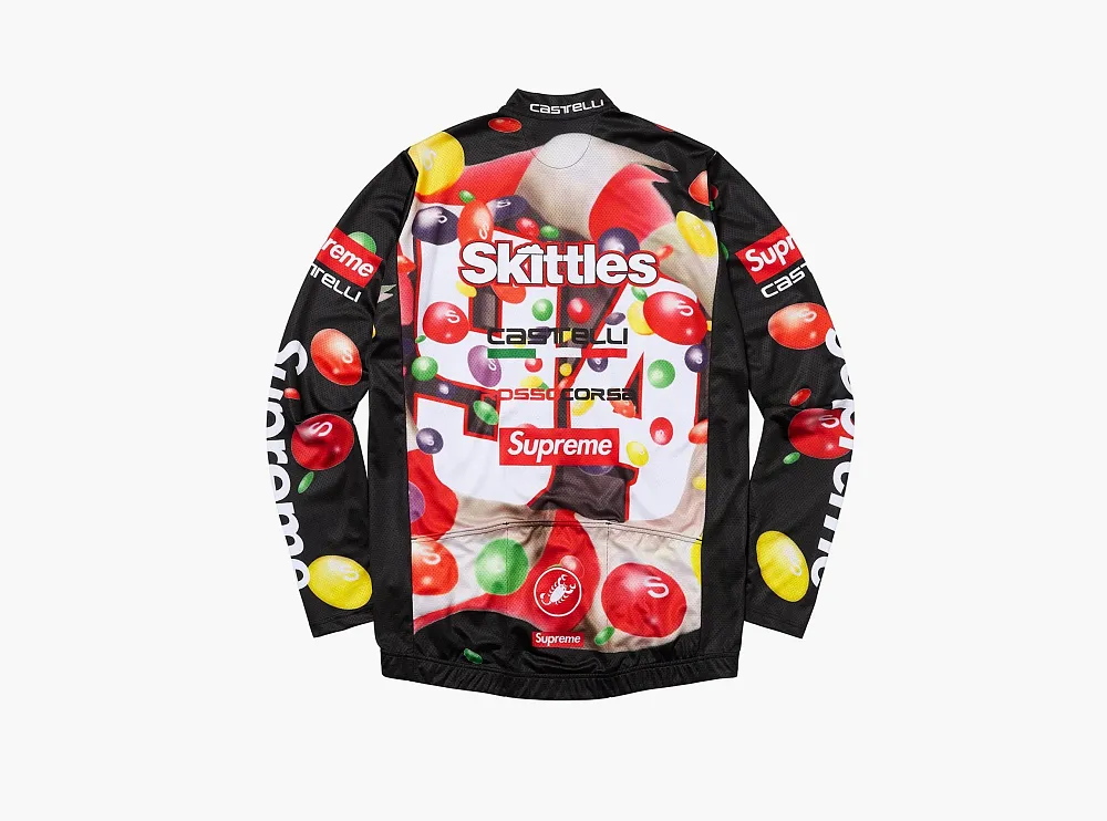 Supreme x Skittles x Castelli L/S Cycling Jersey Black