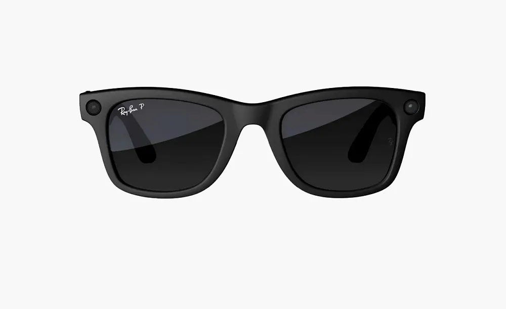 Ray-Ban Meta Wayfarer Sunglasses Graphite Lenses Matte Black Frame (Size 50)