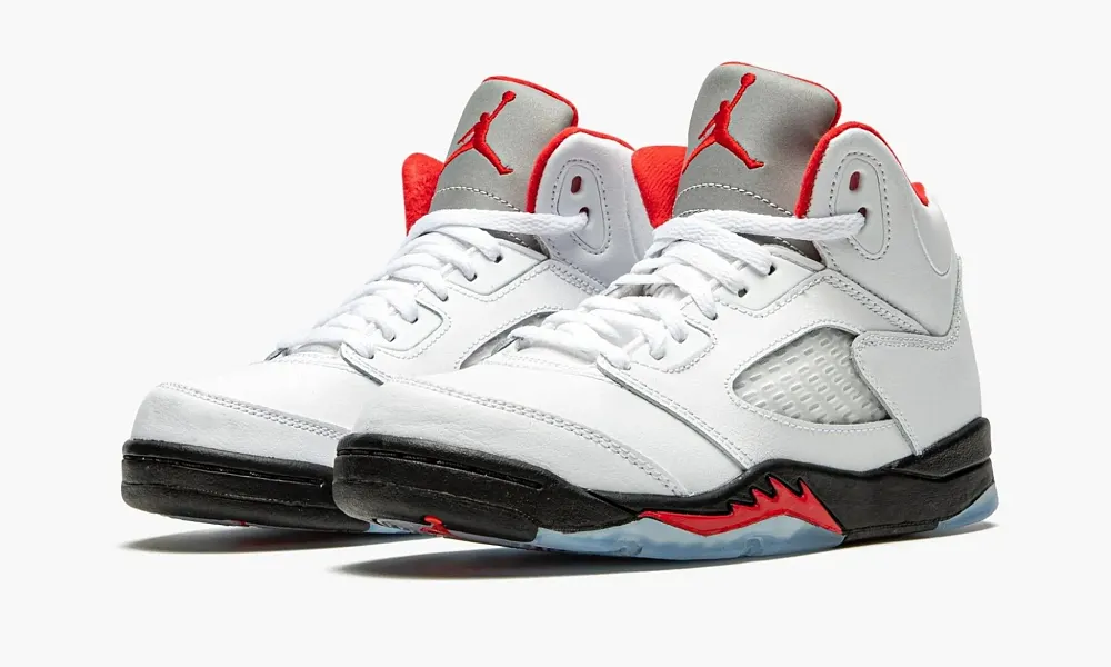 Air Jordan 5 Retro PS Fire Red Silver Tongue 2020 Kids