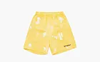 Sporty & Rich Serif Logo Embroidered TIE DYE GYM Short SS23 Yellow
