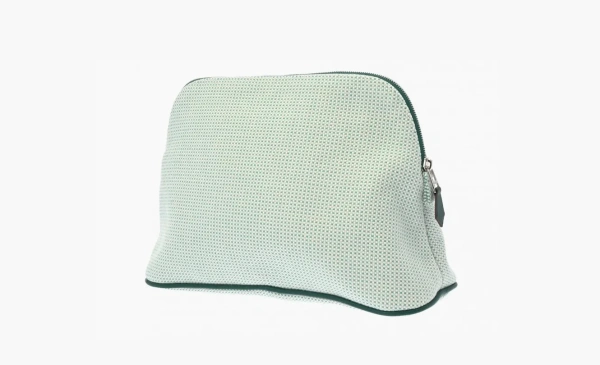 Hermès Bolide Pouch MM Crazy H Cloud White & Mint Green 