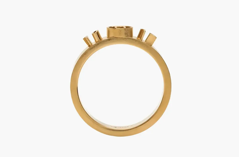 Maison Margiela Gold Numerical Logo Ring