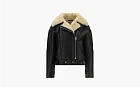 Acne Studios Leather Shearling Jacket Black