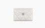 фото Chanel СС Mini Logo Calfskin Leather Cardholder "White" (Картхолдеры)-AP0213 B09731 10601