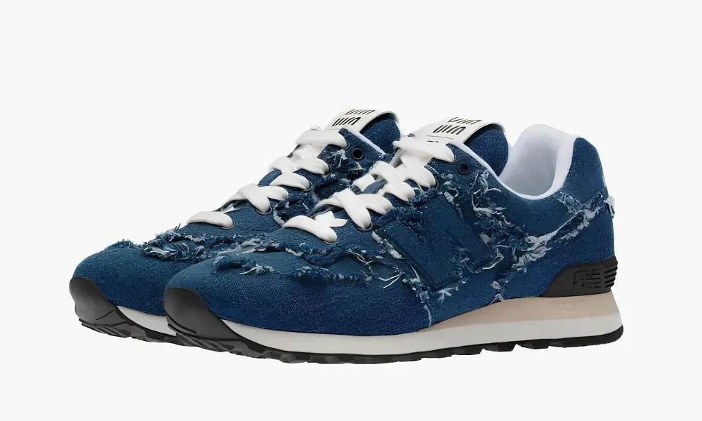 New Balance 574 X Miu Miu Denim Sneakers Blue