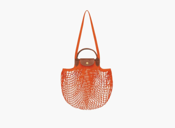 Longchamp Le Pliage Filet Top Handle Bag  Orange 