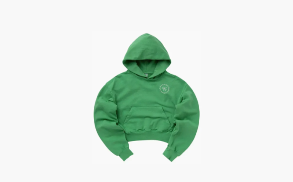 Sporty & Rich Cropped Hoodie Verde/White 