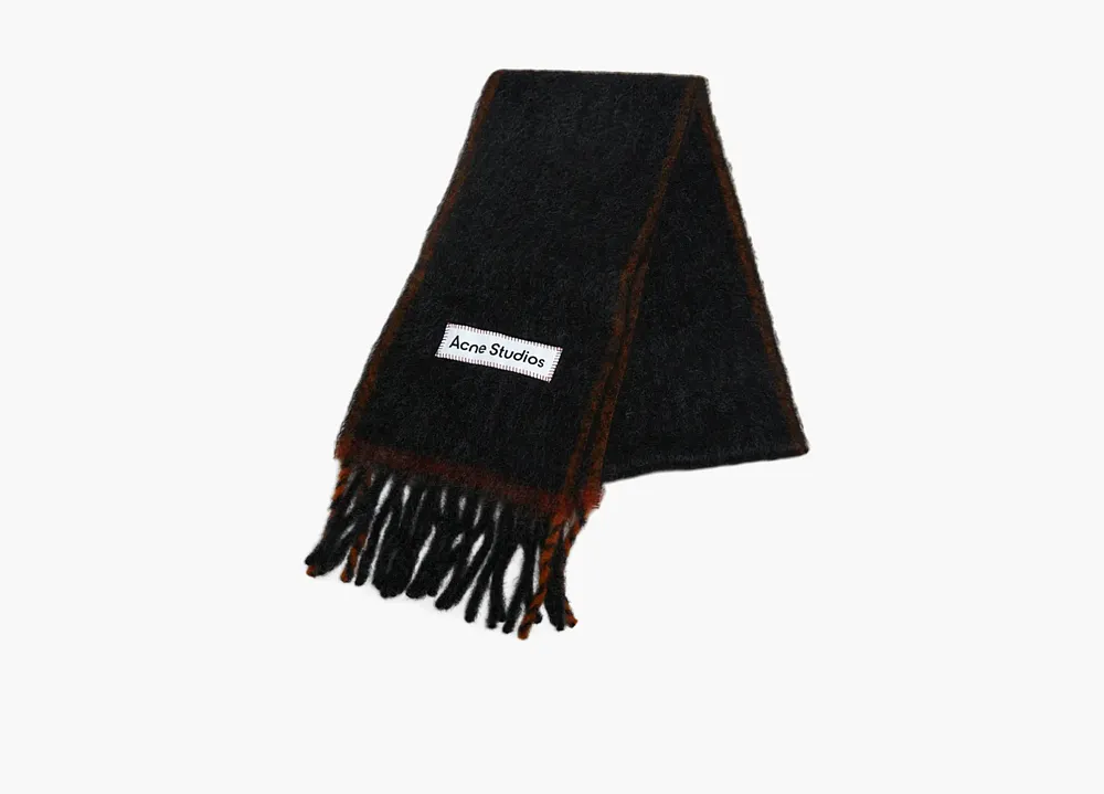 Acne Studios Wool Mohair Scarf Black