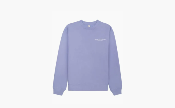 Sporty & Rich Cuffed Crew Neck Sweatshirt Purple 