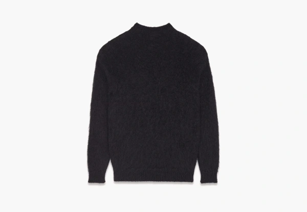 Saint Laurent Sweater 90s In Mohair Black & Natural 