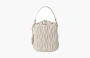 Miu Miu Matelasse Nappa Leather Bucket Bag "White" 