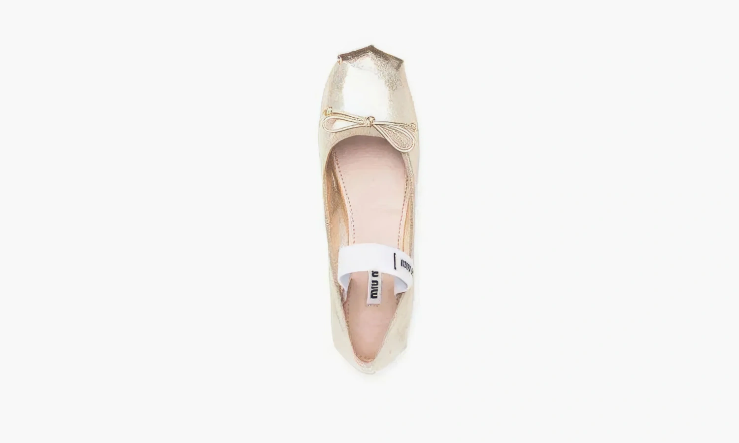 Miu Miu Satin Ballerinas Silver 