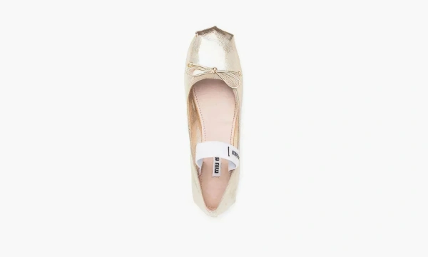 Miu Miu Satin Ballerinas Silver 