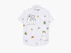 Acne Studios x Moomin Short Sleeve Striped Shirt White/Rose Pink