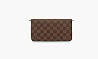 Louis Vuitton Pochette Felicie Damier Ebene Cerise Red Lining
