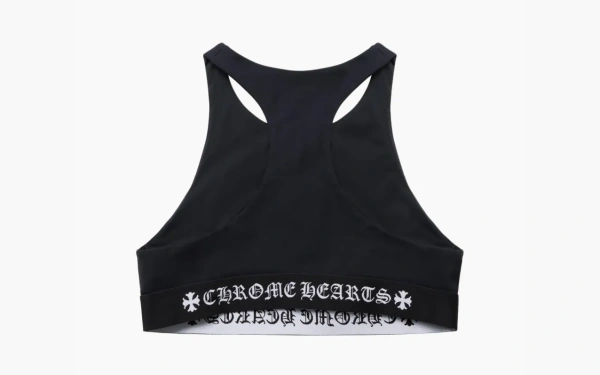  Chrome Hearts Black Embroidered Band Sports Bra Black 