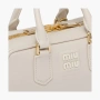 Miu Miu Arcadie Leather Bag "Chalk White" 