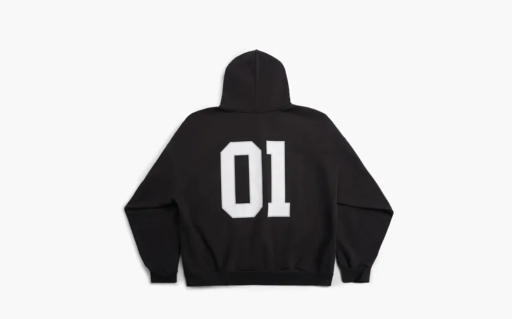 Balenciaga Hoodie Loose Fit Style Black
