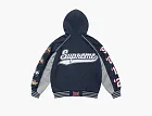 Supreme Playoffs Zip Up Hooded Sweatshirt Navy