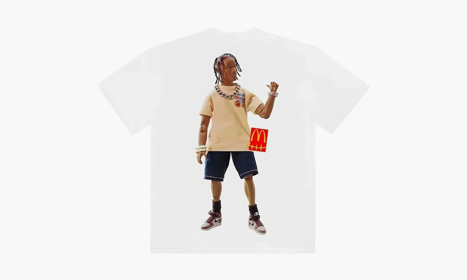 Travis Scott X Mcdonald's Action Figure Series T-shirt White 