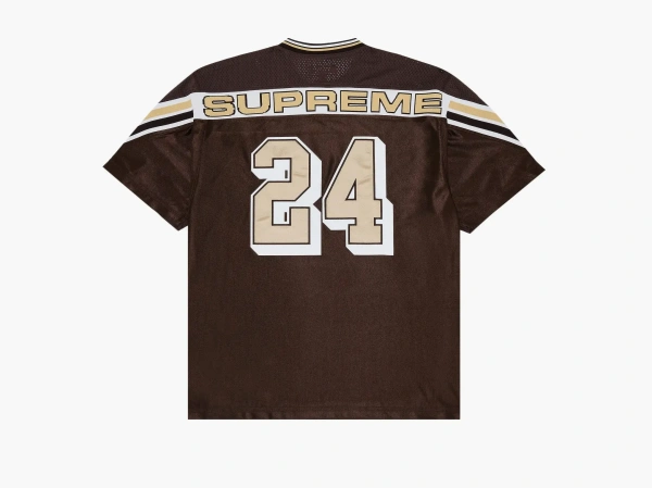 Supreme Jacquard Rib Football Jersey Brown 