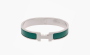 Hermès Menthe Matte Enamel and Brushed Palladium Metal Clic-HH Bracelet "Green" 