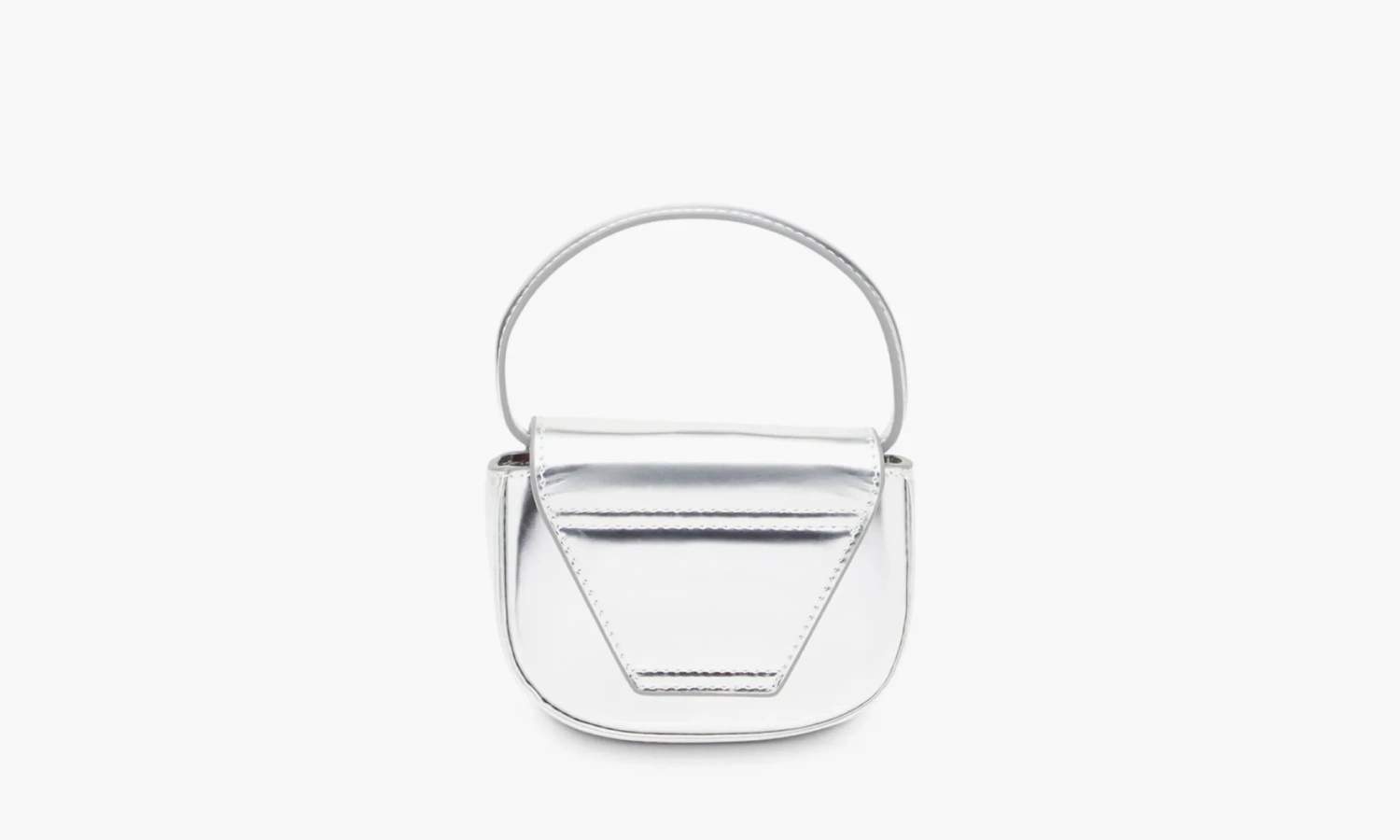 Diesel 1DR Iconic Mini Bag Mirrored Leather White 