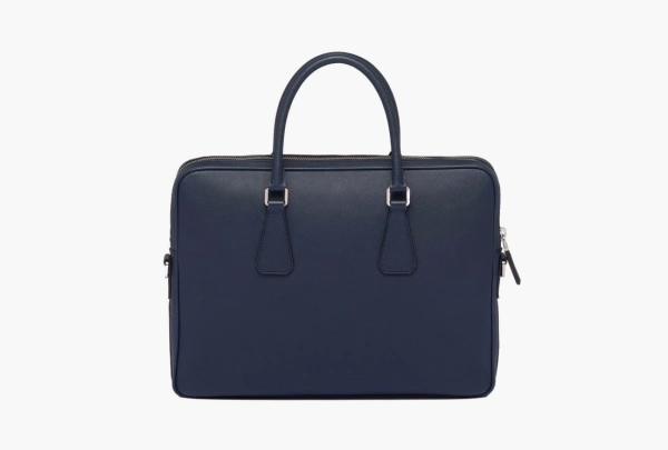 Prada Saffiano Leather Work Bag Baltic Blue 
