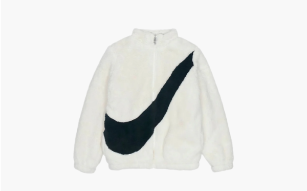 Nike White Fleece Jacket White  Nike White Fleece Jacket White