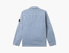 Stone Island Ogranic Cotton Stretch Broken Twill Overshirt Avio Blue