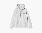 Carhartt WIP Hooded American Script Zip Jacket Grey