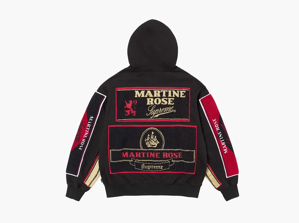 Supreme x Martine Rose Towel Zip Up Hooded Sweatshirt Black