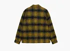 Stussy Wool Plaid Zip Shirt Yellow