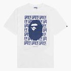 Bape Logo Monogram Tee White/Navy