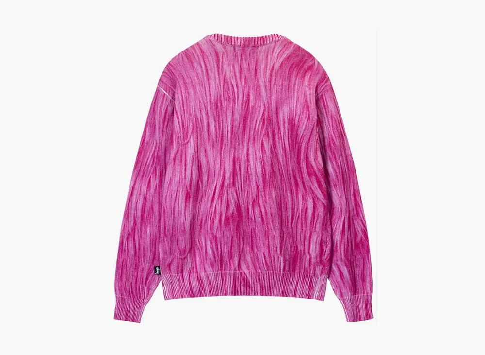 Stussy Printed Fur Sweater Pink