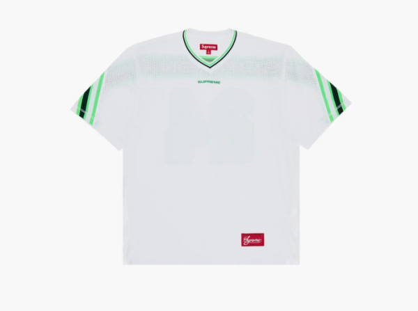 Supreme Jacquard Rib Football Jersey White 