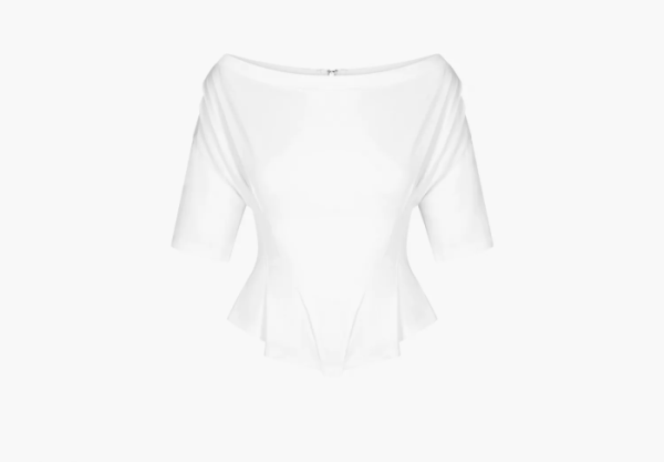 Khy Off the Shoulder Cinching Tee White 