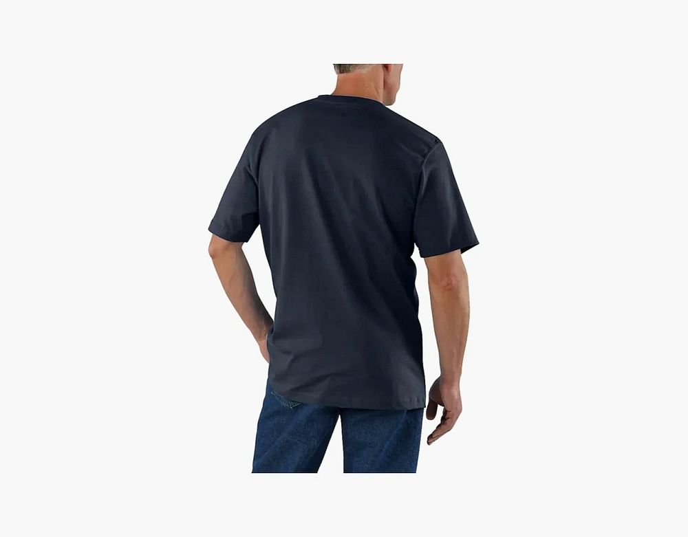 Carhartt K87 Heavyweight Striped Pocket T-Shirt Navy