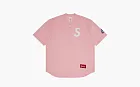 Supreme S Logo Baseball Henley Pink