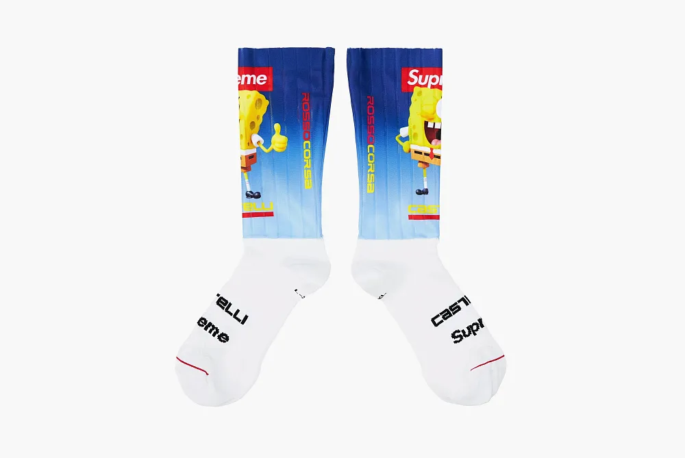 Supreme SpongeBob SquarePants x Castelli Cycling Socks Blue 