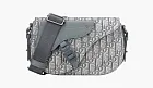 Dior Saddle Messenger Gray Calfskin