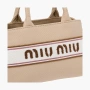 Miu Miu Shoulder Bag Canvas "Beige White" 