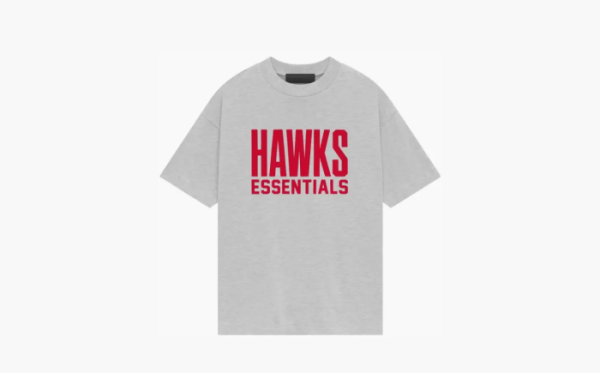 Fear of God Essentials Hawks Tee Light Heather Grey  Fear of God Essentials Hawks Tee Light Heather Grey