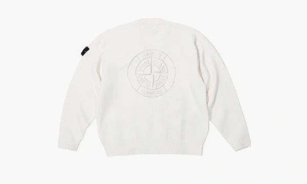 Supreme X Stone Island Cardigan White 
