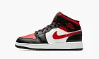 Air Jordan 1 Mid GS Black Fire Red