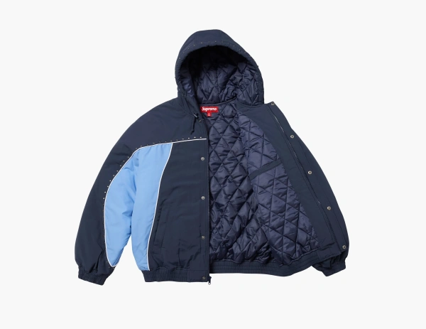 Supreme Studded Stadium Jacket  Navy 