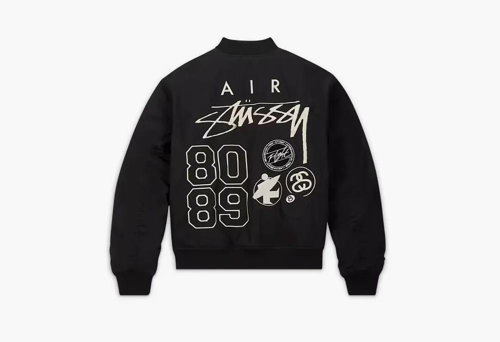 Stussy x Nike Reversible Varsity Jacket Black/Sail